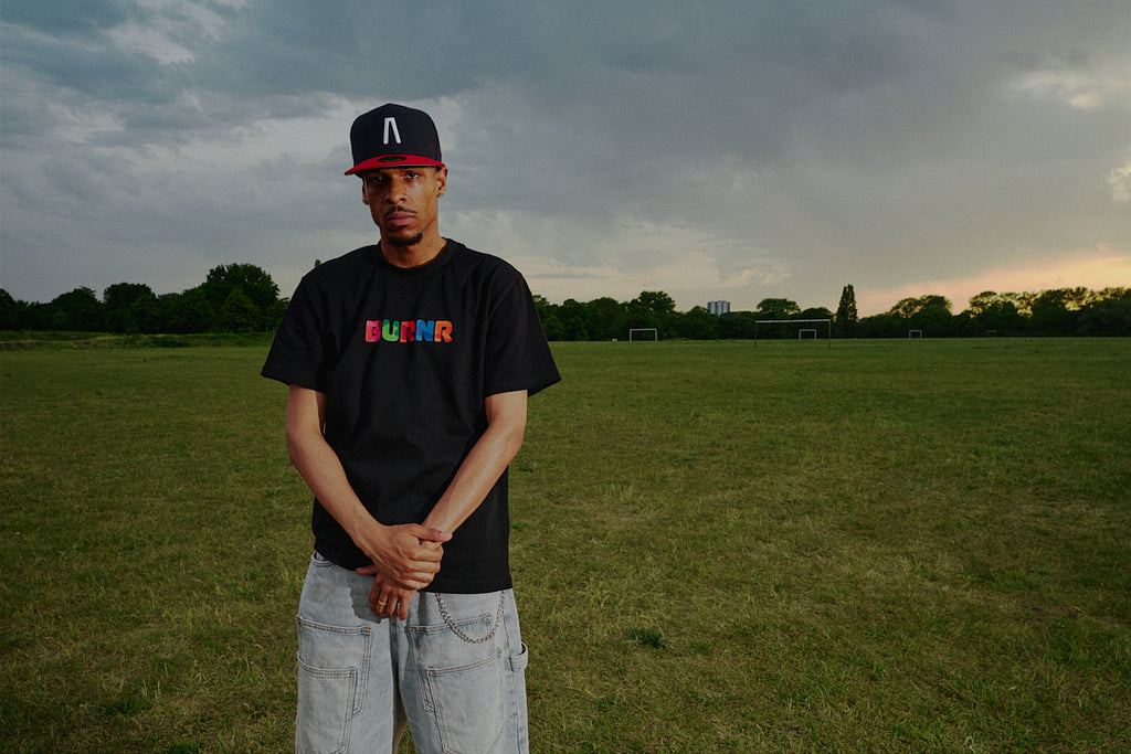 MULTI-COLOUR CAMO BURNR TEE (BLACK)